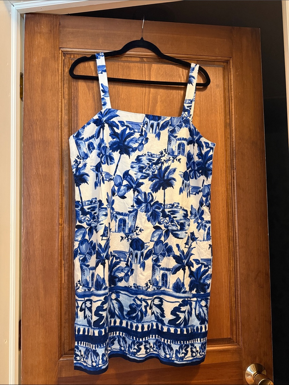 LOFT Blue and White Floral Dress